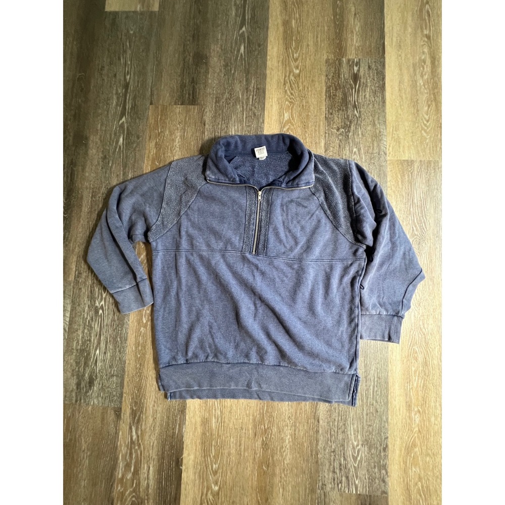 PINK Victoria's Secret Quarter Zip Sweatshirt Women Medium Blue Good‎ Oversized